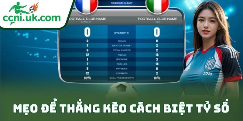 Mẹo để thắng kèo cách biệt tỷ số