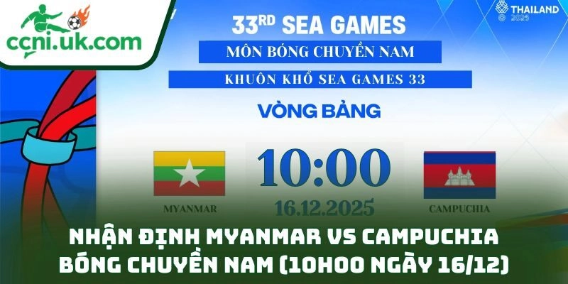 Nhận Định Myanmar Vs Campuchia Bóng Chuyền Nam (10h00 Ngày 16/12)